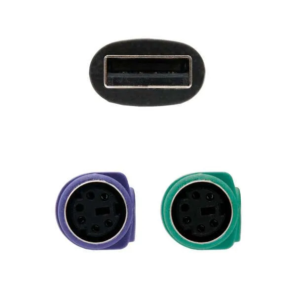 NANOCABLE CABLE CONVERSOR NANO CABLE USB A/M - 2xPS/2/H 15CM NEGRO (TECLADO-RATON) - foto 4