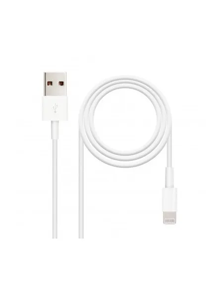 Nanocable Cable USB Nano Cable Usb2.0 A/m - Lightning Iphone 2.0m Blanco - foto 3