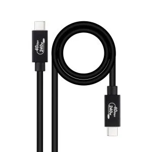 CABLE USB NANO CABLE USB2.0 A/M - USB TIPO C/M 1.0M NEGRO 3A