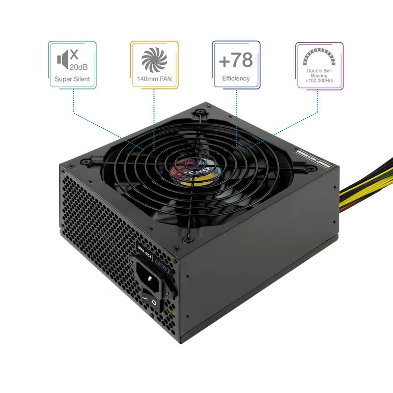 FUENTE ALIMENTACION 700W TOOQ PFC-ACTIVO 5SATA 14CM ATX - foto 3