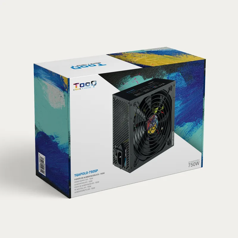 FUENTE ALIMENTACION 750W TOOQ PFC-ACTIVO 5SATA 14CM ATX - foto 4
