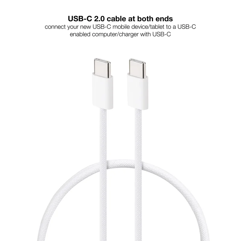 Nanocable Cable USB Nano Cable Usb2.0 Usb-c/m - Usb-c/m 3A 1.0m Blanco - foto 2