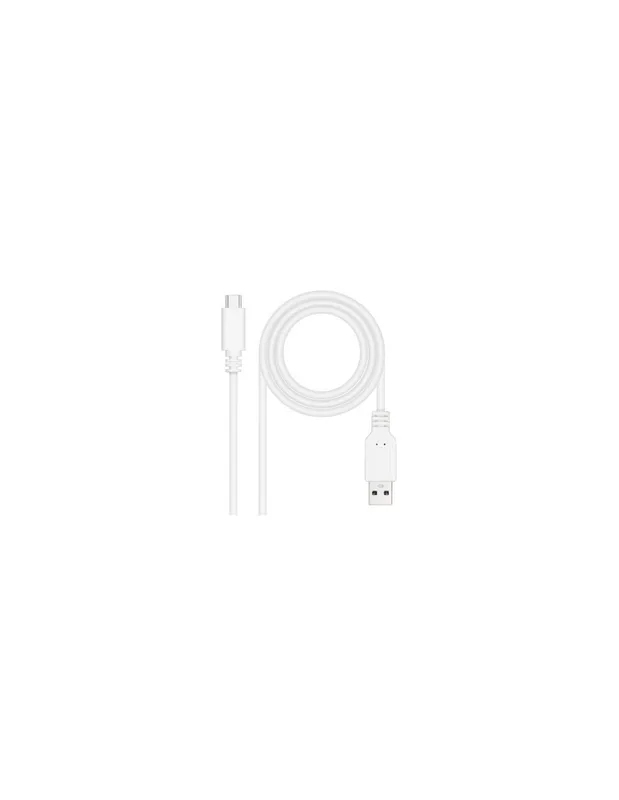 CABLE USB NANO CABLE USB2.0 USB-C/M - USB-C/M 3A 2.0M BLANCO