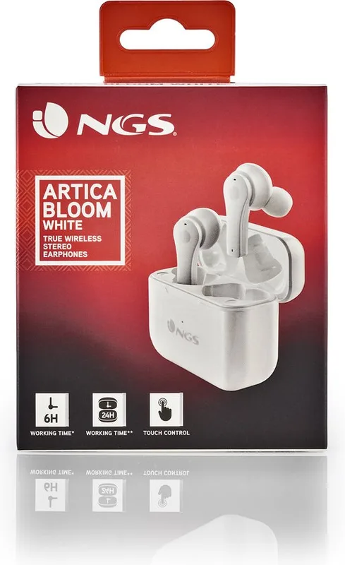 AURICULARES C/MICROFONO NGS ARTICA BLOOM INALAMBRICOS BLANCO