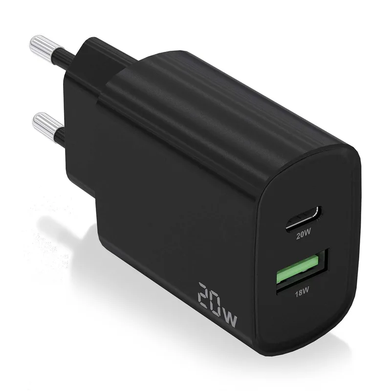 CARGADOR USB PARED AISENS GAN 20W USB-C PD3.0 NEGRO - foto 2