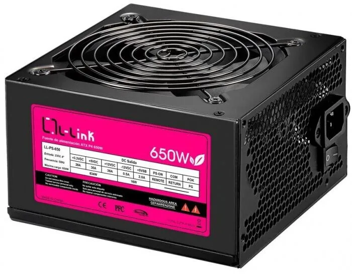 FUENTE ALIMENTACION 650W L-LINK LL-PS-650 4SATA 12CM ATX - foto 2