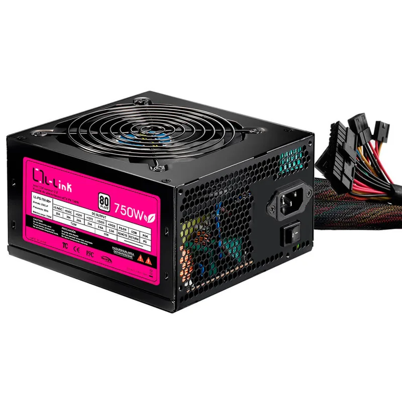 FUENTE ALIMENTACION 750W L-LINK PFC-ACTIVO 80+ 4SATA 14CM ATX