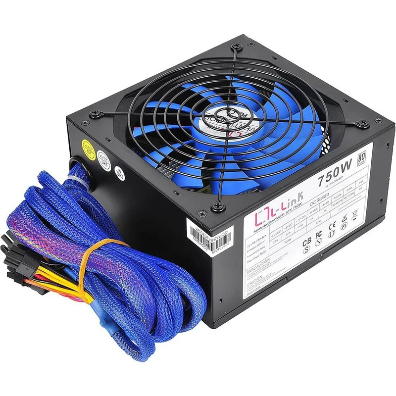 FUENTE ALIMENTACION 750W L-LINK PFC-ACTIVO 80+ 4SATA 14CM ATX - foto 2