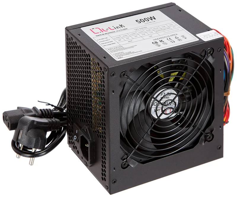 FUENTE ALIMENTACION 500W L-LINK LL-PS-500-CAB 3SATA 12CM ATX - foto 2