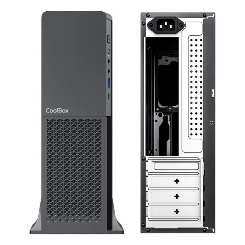 CAJA SEMITORRE/MICRO-ATX COOLBOX T310 SLIM 500W USB3.0 NEGRO - foto 3