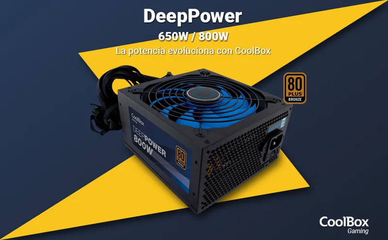 Deepgaming Fuente Alimentacion 800W Coolbox Deeppower Pfc-activo 80+bronze 6SATA 14CM ATX - foto 3