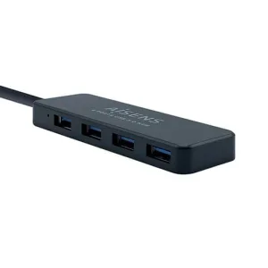 HUB AISENS USB3.0 4 PTOS A/M - A/H 0.30M NEGRO - foto 2