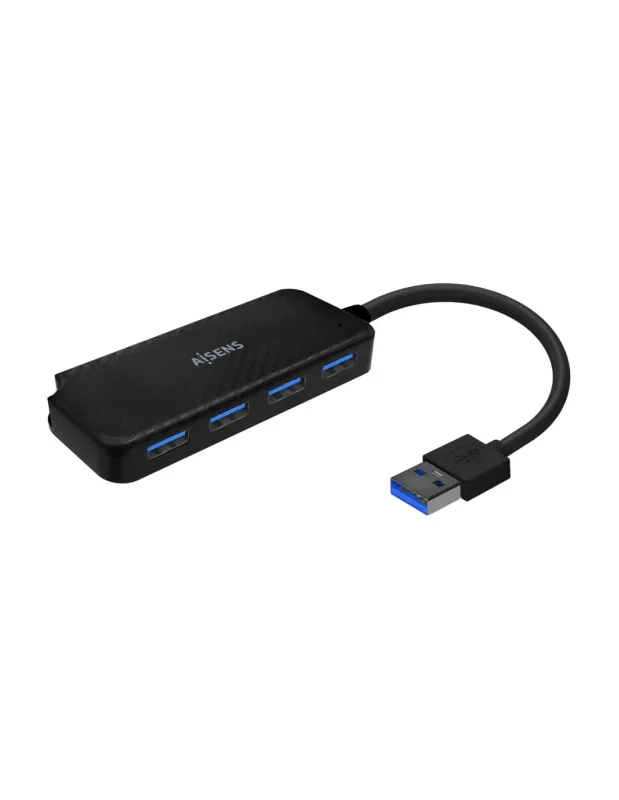 HUB AISENS USB3.0 4 PTOS A/M - A/H 0.30M NEGRO - foto 3