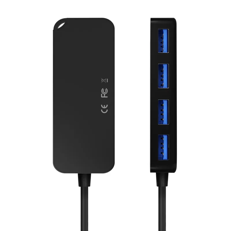 HUB AISENS USB3.0 4 PTOS A/M - A/H 0.30M NEGRO - foto 4