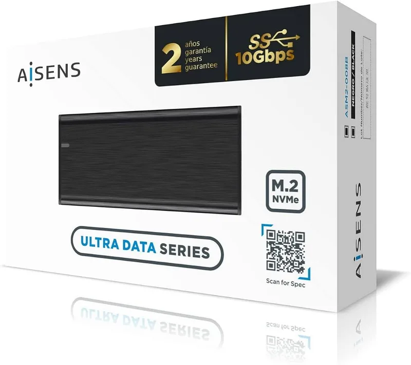 CAJA SSD AISENS M.2 ASM2-008B USB3.2 GEN2 NFGG/NVME NEGRA - foto 3