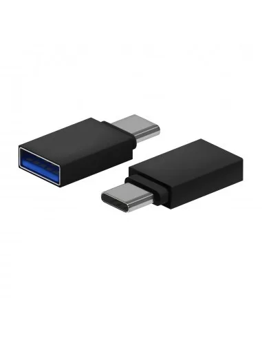 MINI ADAPTADOR AISENS ALUMINIO USB3.2 USB-C/M - A/H GEN1 3A NEGRO