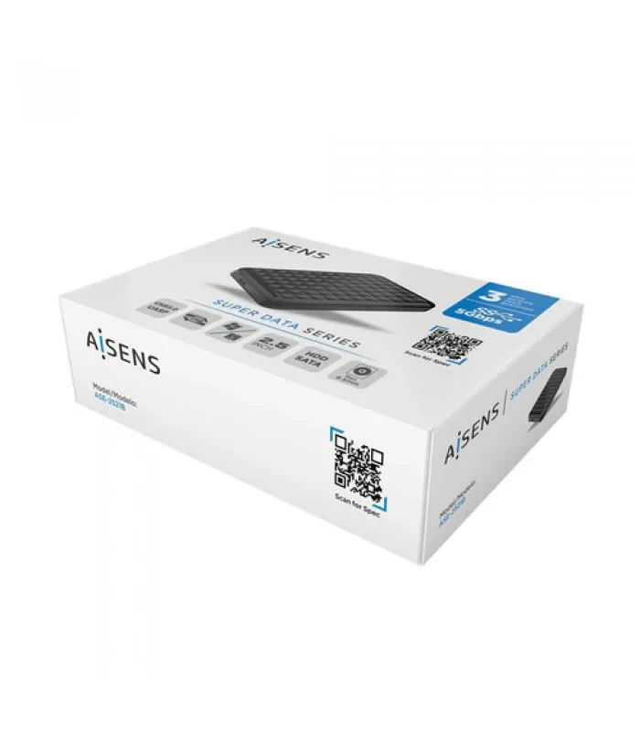 CAJA HDD AISENS ASE-2521B 2.5'' SATA USB3.0/3.1 9,5MM GEN1 NEGRA - foto 2