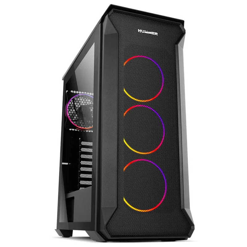 CAJA MINITORRE/ATX NOX HUMMER QUANTUM S/FUENTE USB3.0 NEGRA ARGB C/VENTANA