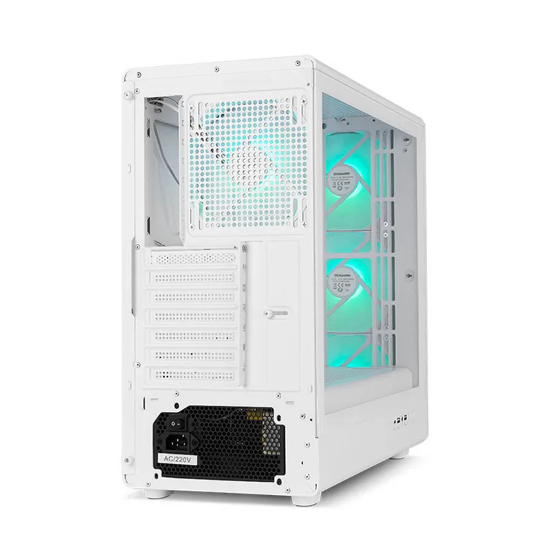 CAJA SEMITORRE/ATX NOX HUMMER AERO S/FUENTE USB3.0-TYPE C BLANCA ARGB C/VENTANA
