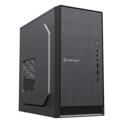 CAJA SEMITORRE/MICRO-ATX UNYKA AERO C12 V2 S/FUENTE USB3.0 NEGRA