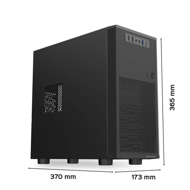 CAJA SEMITORRE/MICRO-ATX UNYKA AERO C15 500W USB3.0 NEGRA