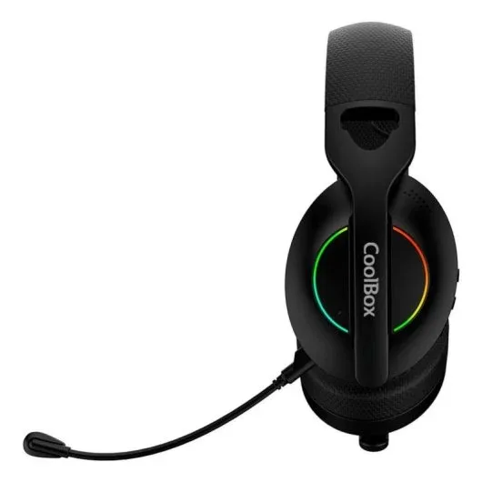 AURICULARES C/MICROFONO COOLBOX WB01 BLUETOOTH 5.4 NEGRO