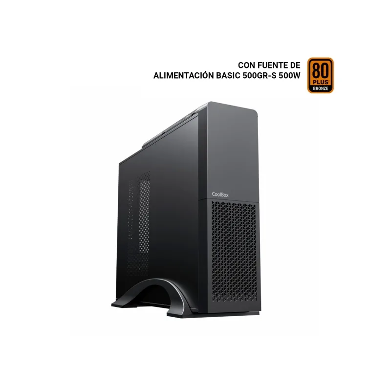 CAJA SOBREMESA/MICRO-ATX COOLBOX T313-1 SLIM 500W USB3.0 NEGRA
