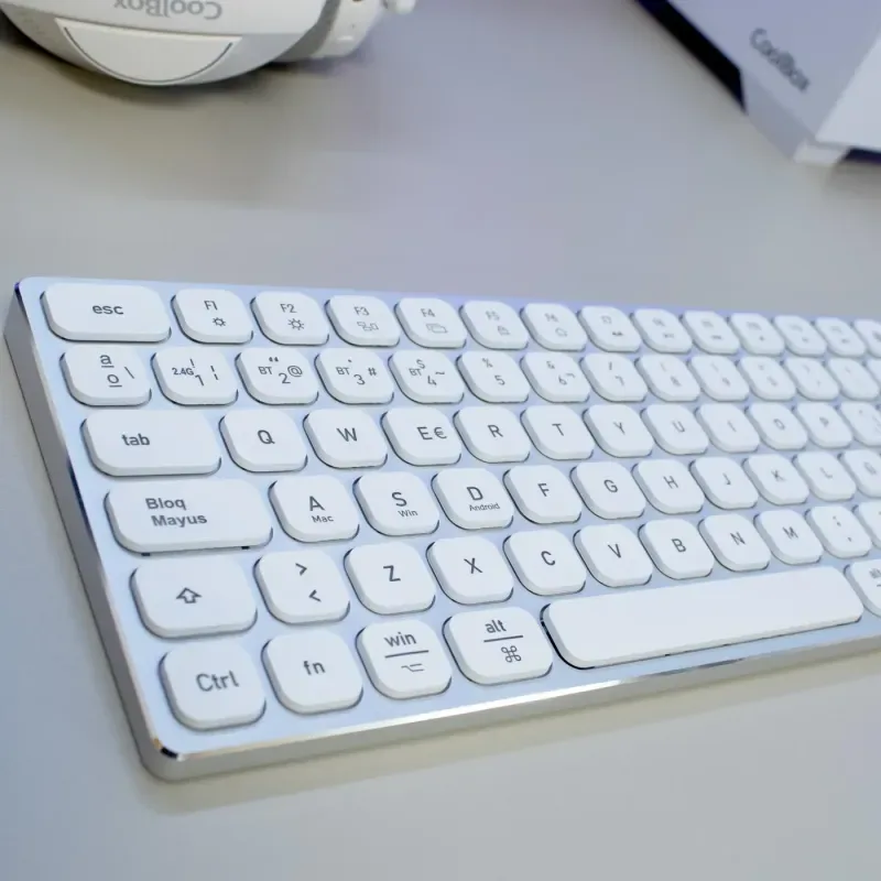 TECLADO COOLBOX MOONLIGHT B431 INALAMBRICO RETROILUMINADO BLANCO