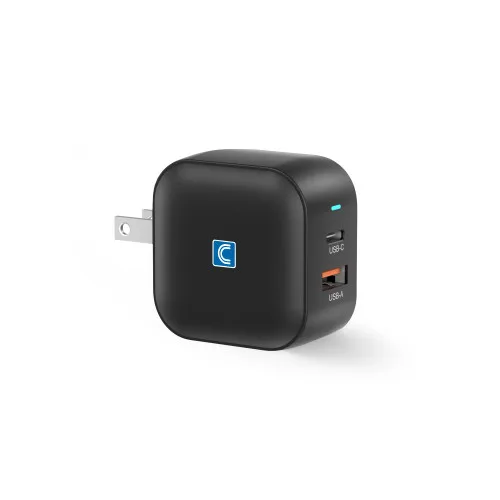 CARGADOR USB PARED COOLBOX GAN 35W USB-C/USB-A QC3.0 NEGRO