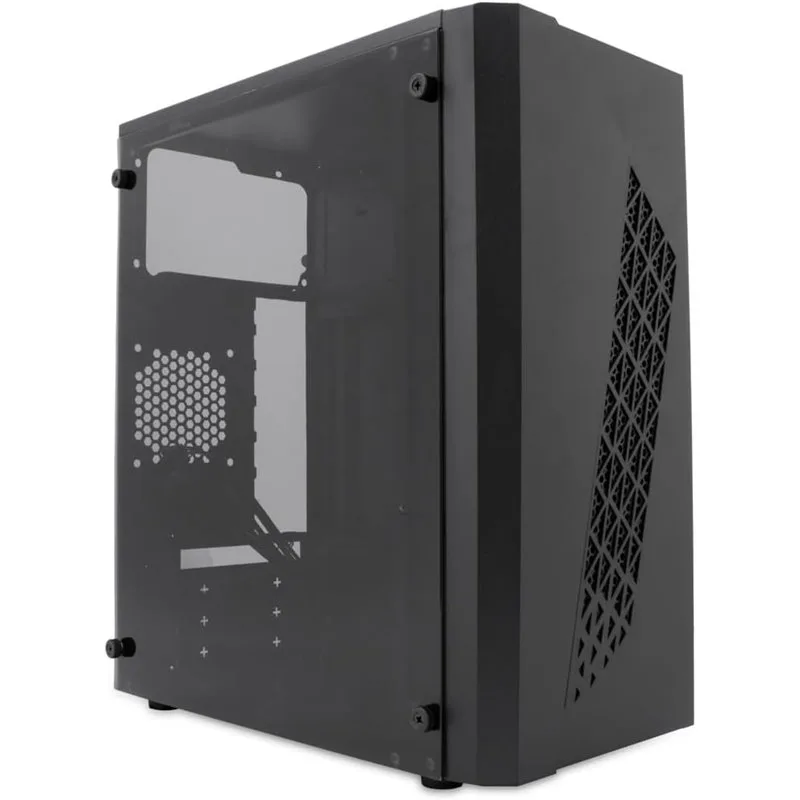 CAJA SEMITORRE/MICRO-ATX COOLBOX M100 S/FUENTE USB-C NEGRA FULL METAL