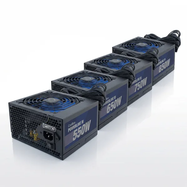 PACK FUENTE ALIMENTACION COOLBOX POWERLINE3 550W/650W/750W/850W 85+ 12CM ATX