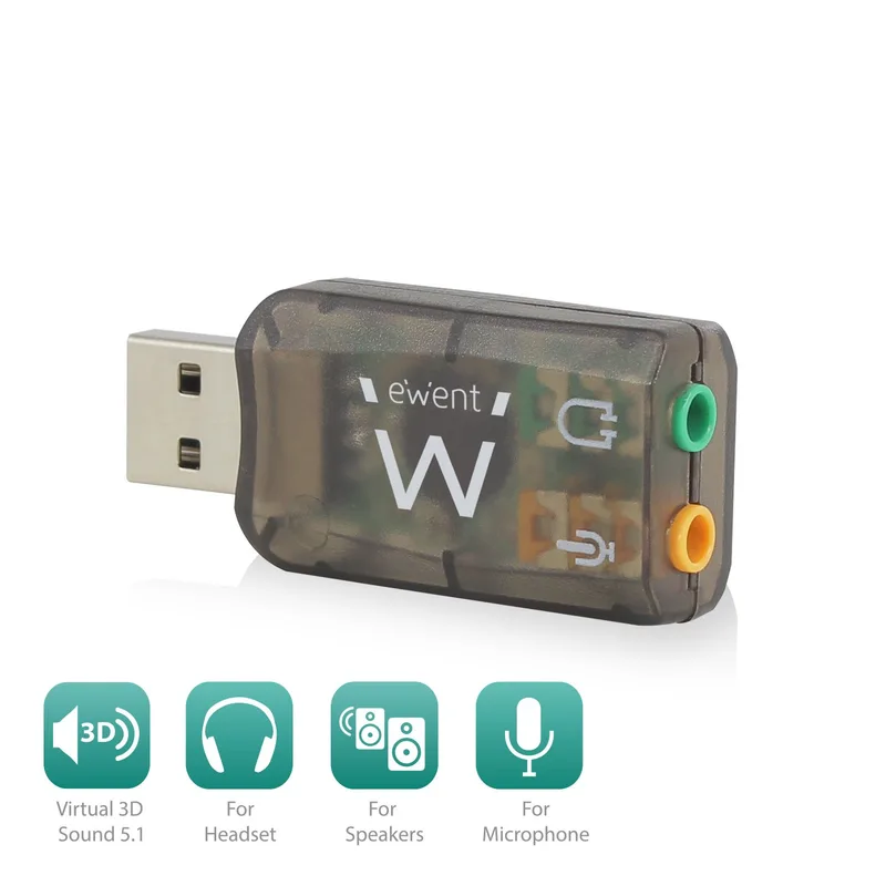 TARJETA DE SONIDO EWENT EW3751 USB 5.1 AUDIO BLASTER