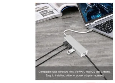Club-3d Adaptador Club 3D Usb-c/m A RJ45 Gigabit Ethernet H Blanco - foto 4