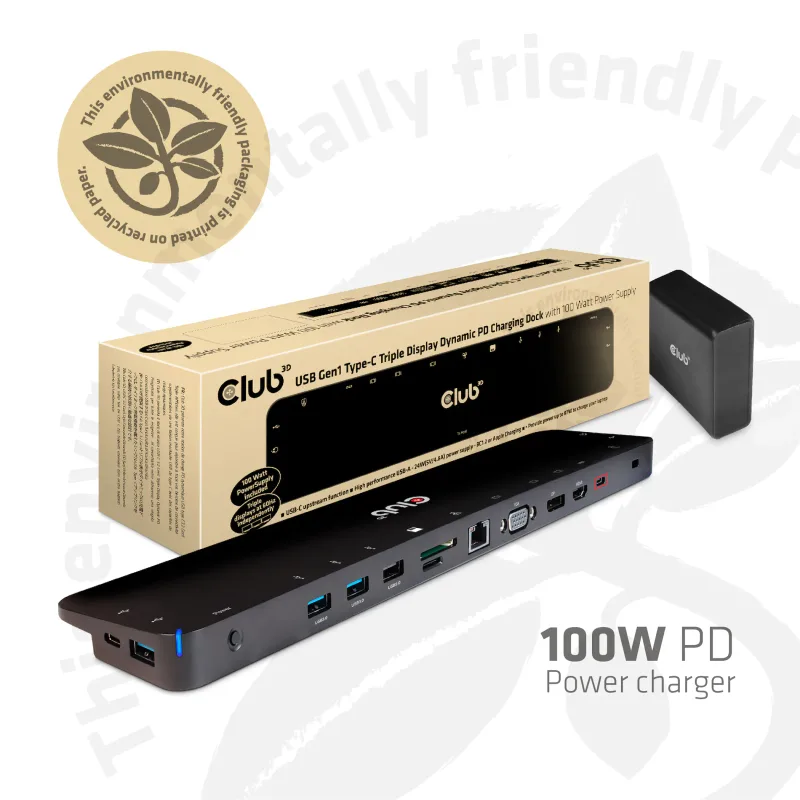 DOCKING CLUB 3D 12EN1 USB-C 100W NEGRO