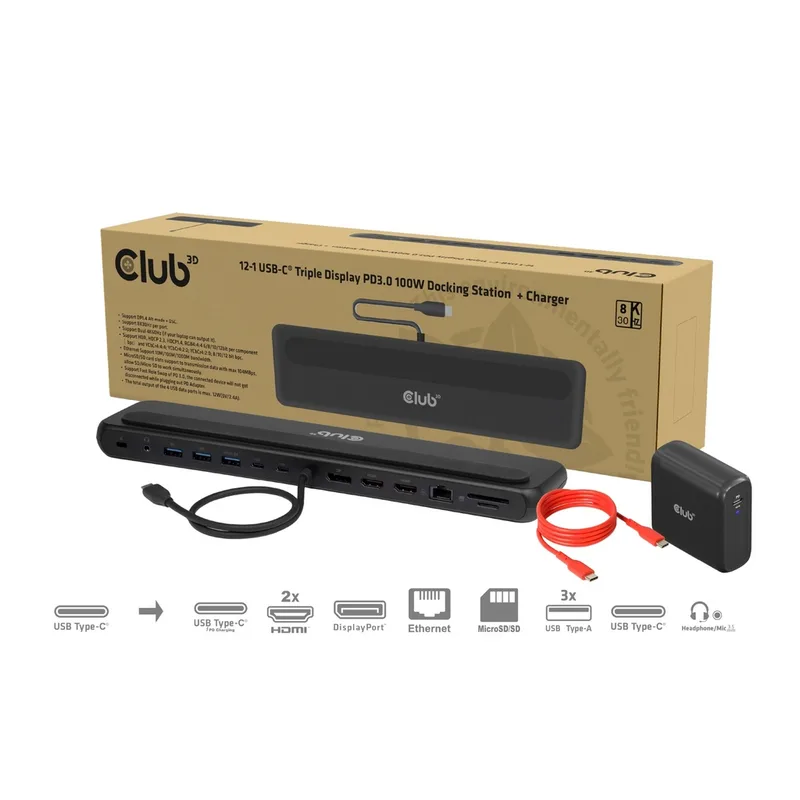 DOCKING CLUB 3D 12EN1 100W 8K60HZ DISPLAYLINK - foto 2