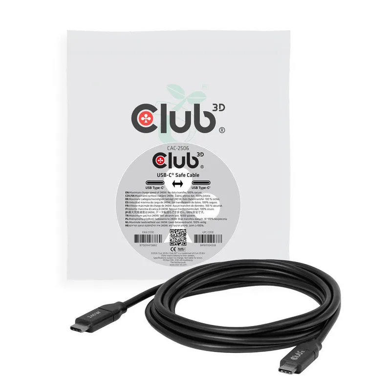 Club-3d Cable Usb-c Club 3D Carga Segura 240W NO Data 2m/6.56ft - foto 2