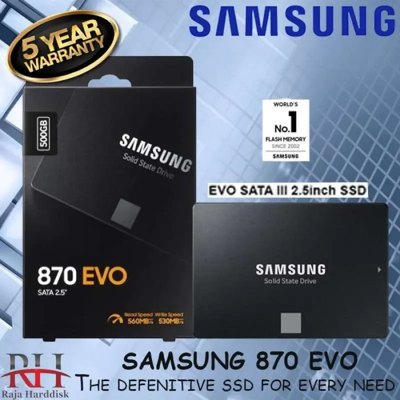Disco Sólido SSD SAMSUNG 2.5 250GB SATA3 870 EVO - foto 2