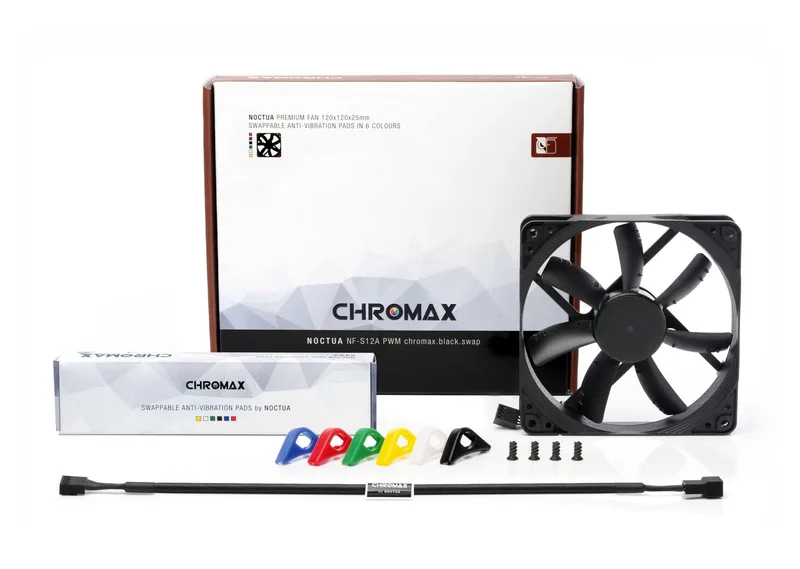 VENTILADOR 12CM NOCTUA NF-S12A PWM CH.BK.S CHROMAX BLACK SWAP