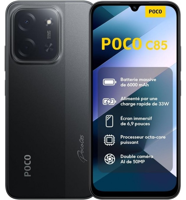 SMARTPHONE POCO C85 6,90 NFC 8GB/256GB BLACK - miniatura 3