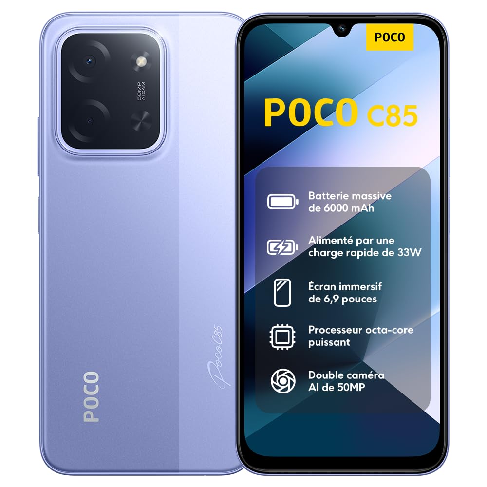SMARTPHONE POCO C85 6,90 NFC 6GB/128GB PURPLE - miniatura 2