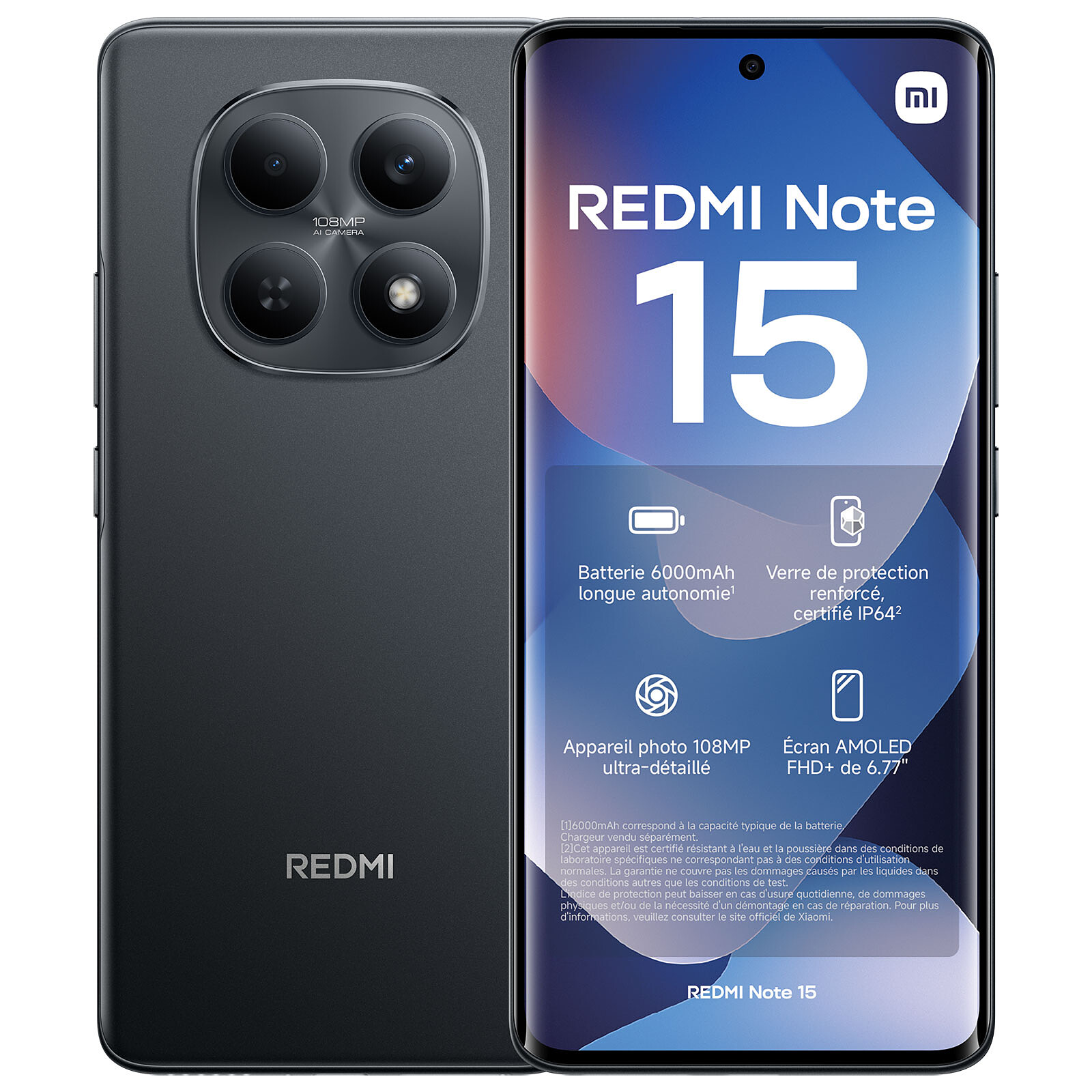 SMARTPHONE XIAOMI REDMI NOTE 15 5G 6,83 8GB RAM 256GB ROM BLACK - miniatura 2
