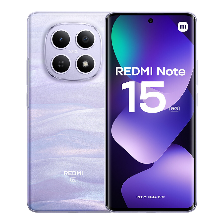 SMARTPHONE XIAOMI REDMI NOTE 15 5G 6,83 8GB RAM 256GB ROM MIST PURPLE