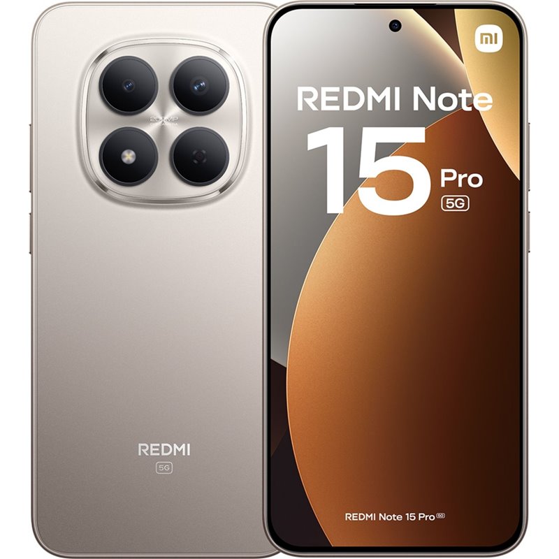 SMARTPHONE XIAOMI REDMI NOTE 15 PRO 5G 6,83 12GB RAM 512GB ROM TITANIUM COLOR
