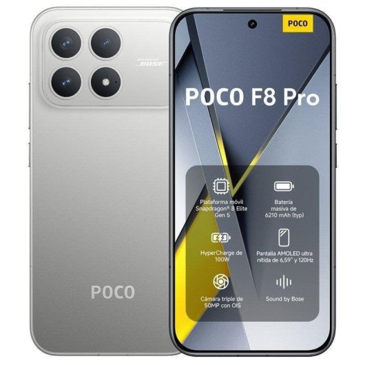 SMARTPHONE POCOPHONE F8 PRO NFC 659 FHD+ 5G 120Hz 12GB/256GB TITANIUM SILVER